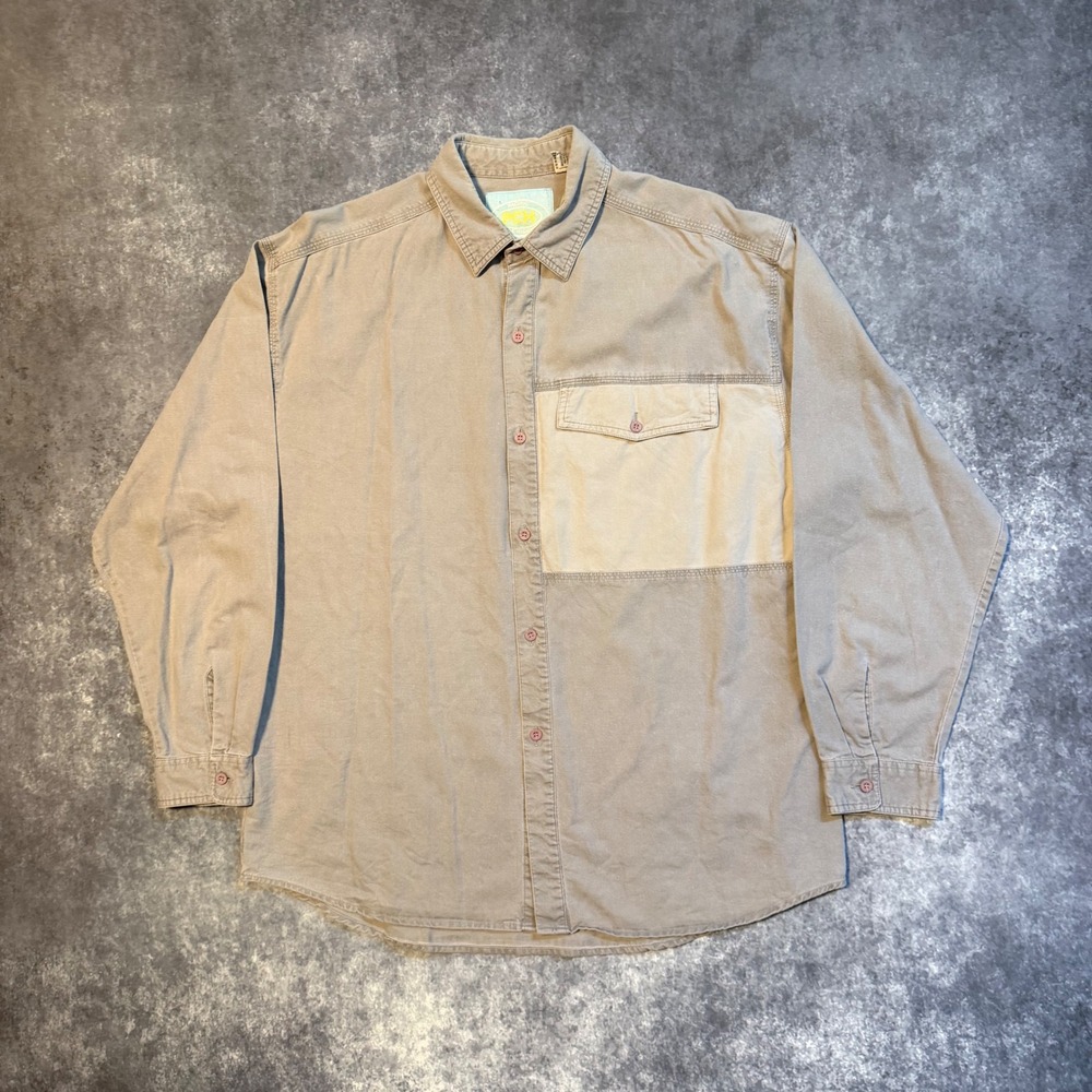 VTG Pacific Coast Highway PCH Mens L Gray Cotton Long Sleeve Button Up Shirt L